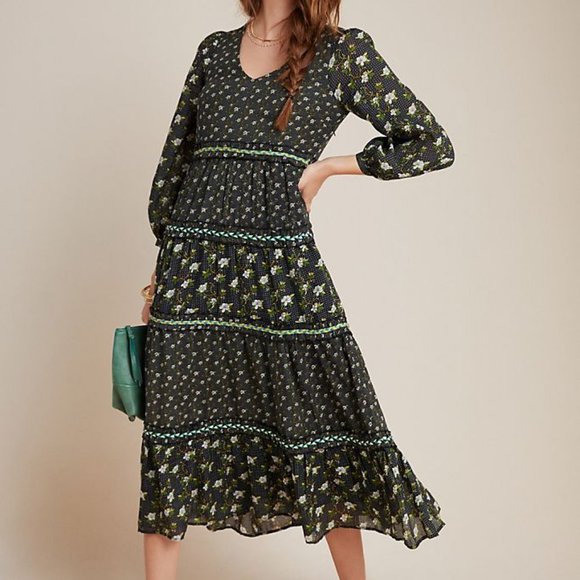 Anthropologie Dresses & Skirts - Anthropologie Karoline Tiered Floral Maxi Dress